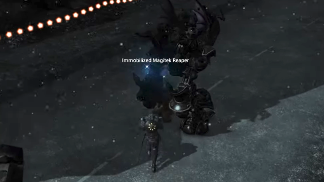 Magitek Reaper immobilisé dans In from the Cold dans Final Fantasy XIV