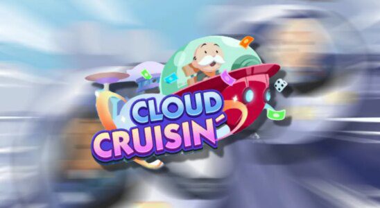A custom header for the Cloud Cruisin event in Monopoly GO as part of a list of all the rewards and milestones that players can get.