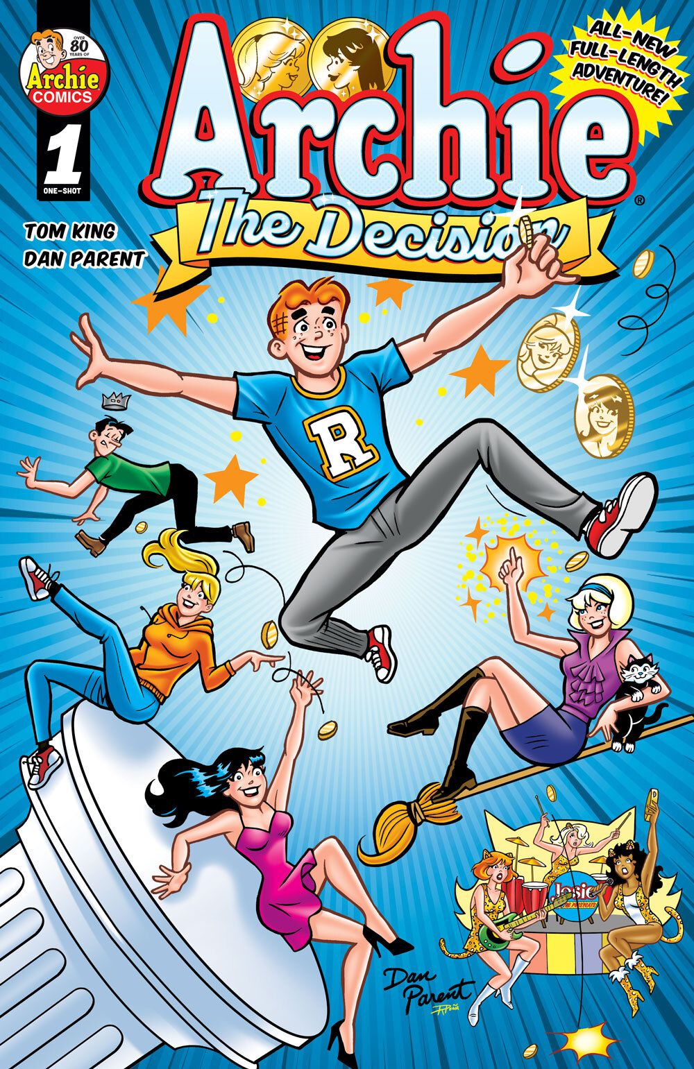 Une couverture d'Archie : The Decision, un one-shot comique écrit par Tom King et Dan Parent