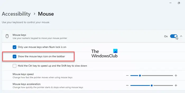 Paramètres des touches de la souris dans Windows 11