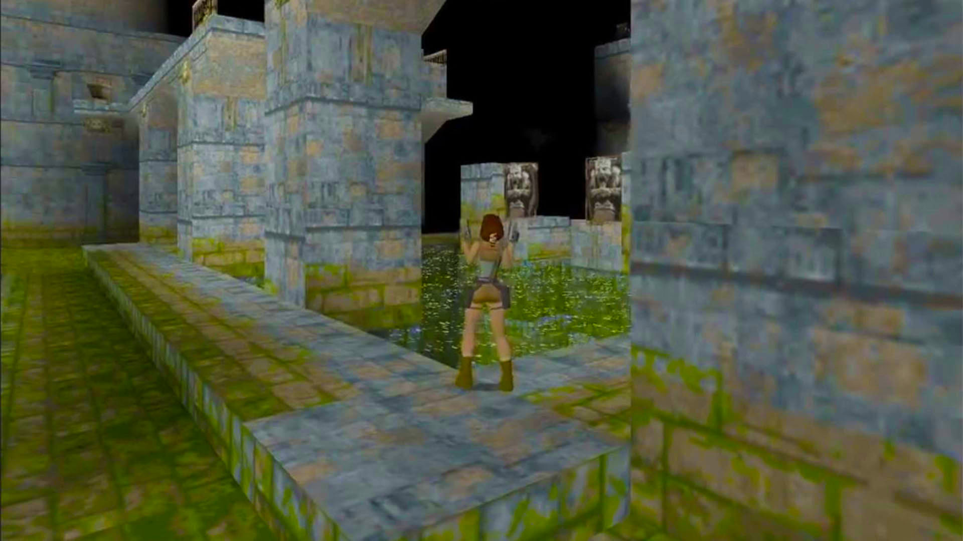 Graphiques 3dfx Voodoo : Tomb Raider utilisant une capture d'écran GLide