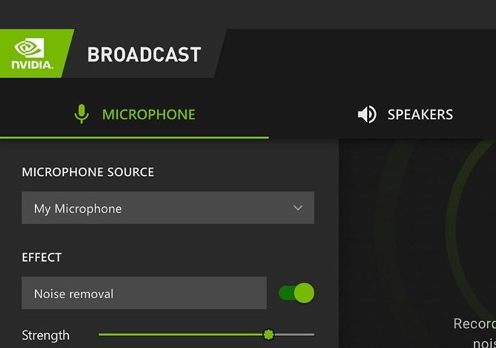 Contrôle du microphone de diffusion NVIDIA
