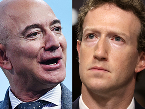 Jeff Bezos et Mark Zuckerberg