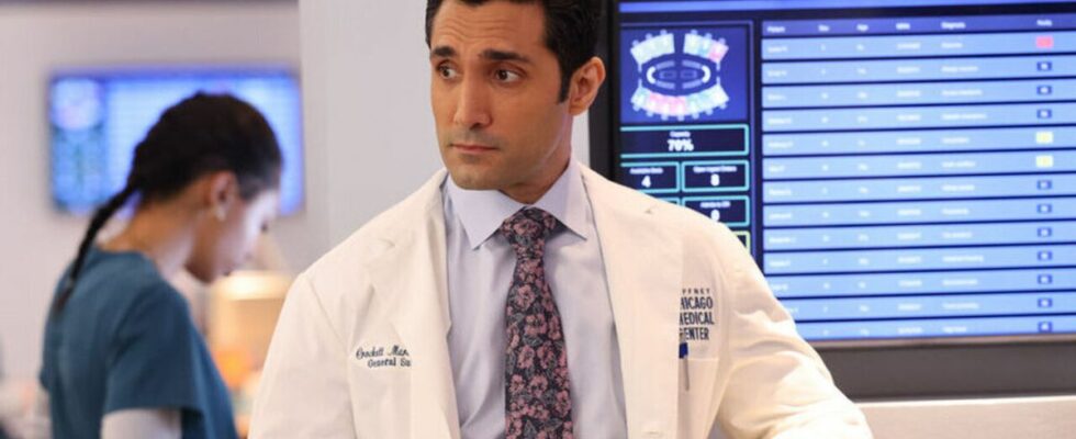 Dominic Rains as Dr. Crockett Marcel in Chicago Med Season 9x12