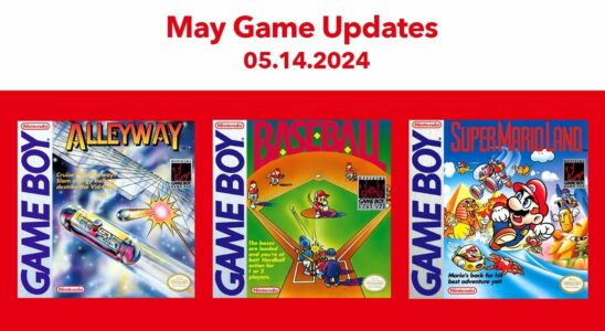 Game Boy – Nintendo Switch Online ajoute Alleyway, Baseball et Super Mario Land