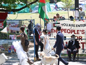 Le camp anti-israélien de l’Université de Toronto.