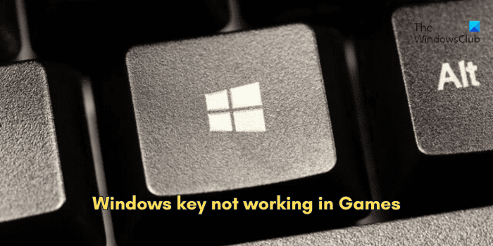 La clé Windows ne fonctionne pas dans le jeu