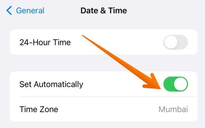 Définir automatiquement la date et l'heure sur iPhone