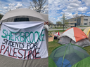 Les étudiants de l'Université de Sherbrooke ont établi un campement pro-palestinien