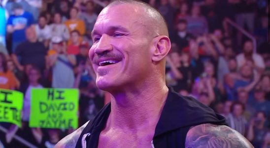Randy Orton smiling at Cody Rhodes