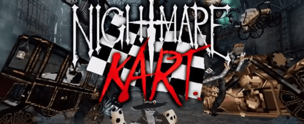 Nightmare Kart's title screen