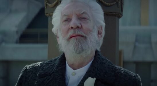 Donald Sutherland as President Snow in Mockingjay: Part 2