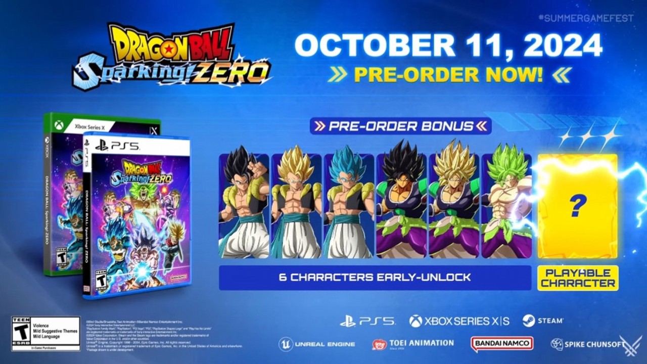 Dragon Ball Z Sparking Zero Date de sortie Bonus de précommande
