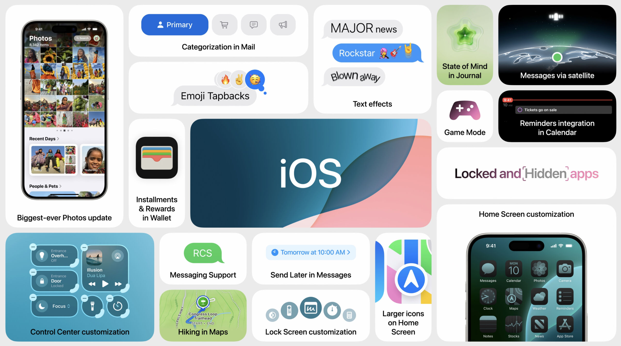 Tout un tas de petits boosts pour iOS 18 annoncés par Apple.