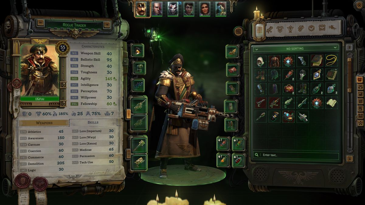 Une capture d'écran de Warhammer: Rogue Trader 