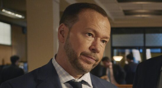 donnie wahlberg looking concerned in a suit on Blue Bloods.