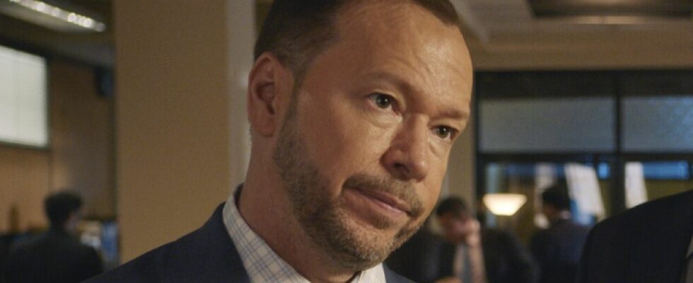 donnie wahlberg looking concerned in a suit on Blue Bloods.