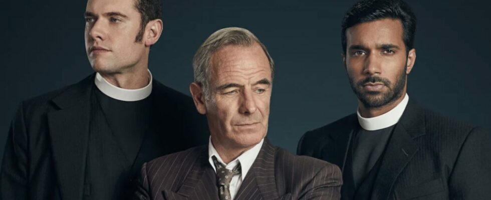 Tom Brittney, Robson Green, and Rishi Nair in