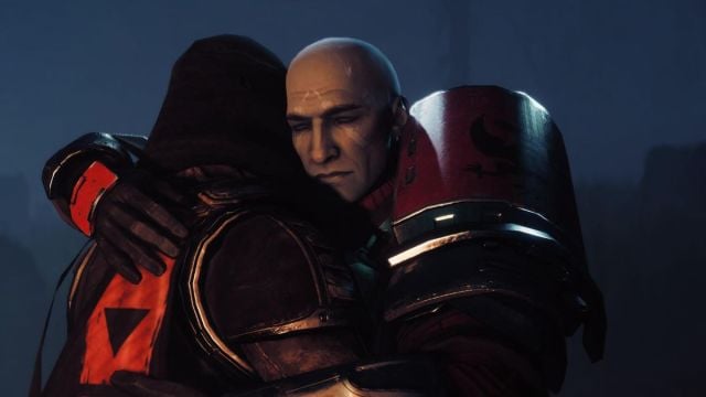 Zavala et Cayde 6 s'embrassent dans Destiny 2, la forme finale