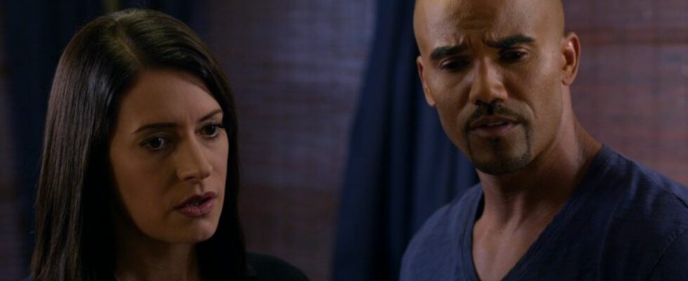 Paget Brewster and Shemar Moore on Criminal Minds.