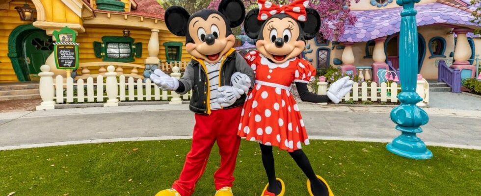 Mickey and Minnie characters at Mickey