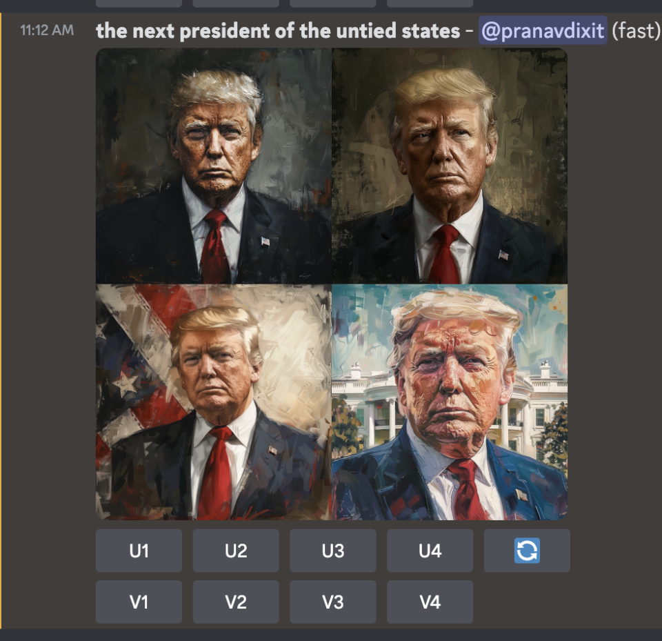 Midjourney a généré des images de Donald Trump alors qu'il avait dit que ce ne serait pas le cas. 
