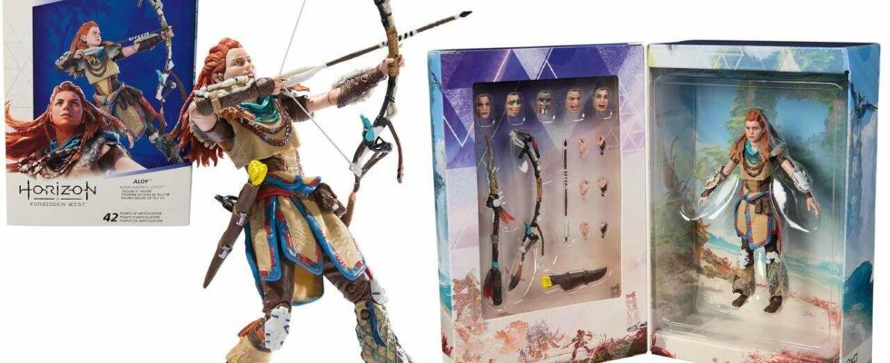 La figurine d'action Aloy d'Horizon Forbidden West sous licence officielle est hautement personnalisable