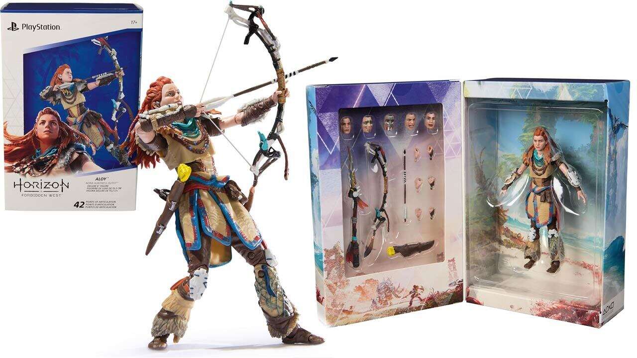 La figurine d'action Aloy d'Horizon Forbidden West sous licence officielle est hautement personnalisable
