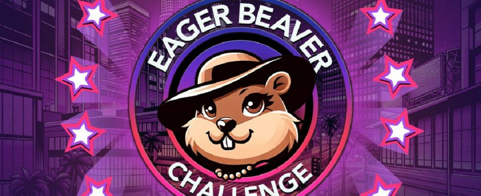 A screenshot showcasing the Eager Beaver icon for BitLife in an article detailing how to complete the Eager Beaver BitLife Challenge.