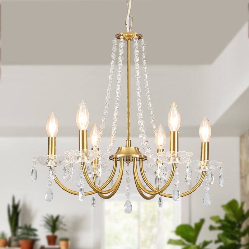 Lustre Harpenden de House of Hampton en or brossé. PHOTO PAR WAYFAIR