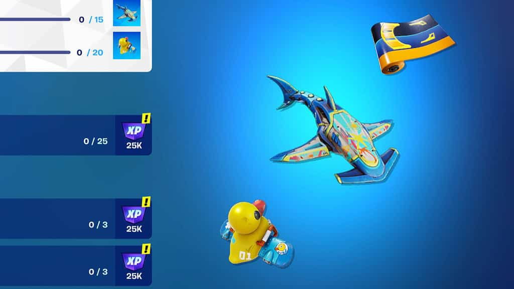 Image Fortnite de Water Levels, Summer Sail Shark et Deck Ducky