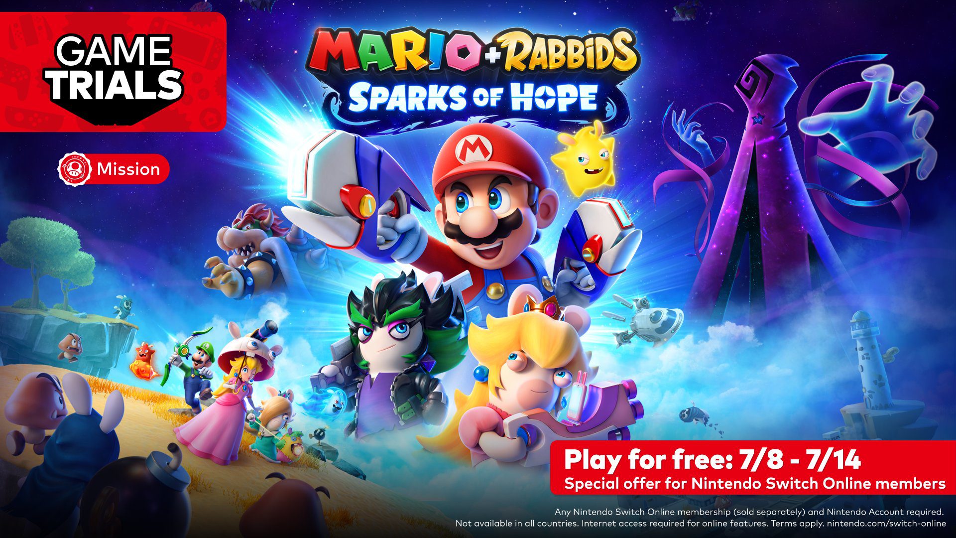 Essai du jeu en ligne Mario + Rabbids Sparks of Hope sur Nintendo Switch
