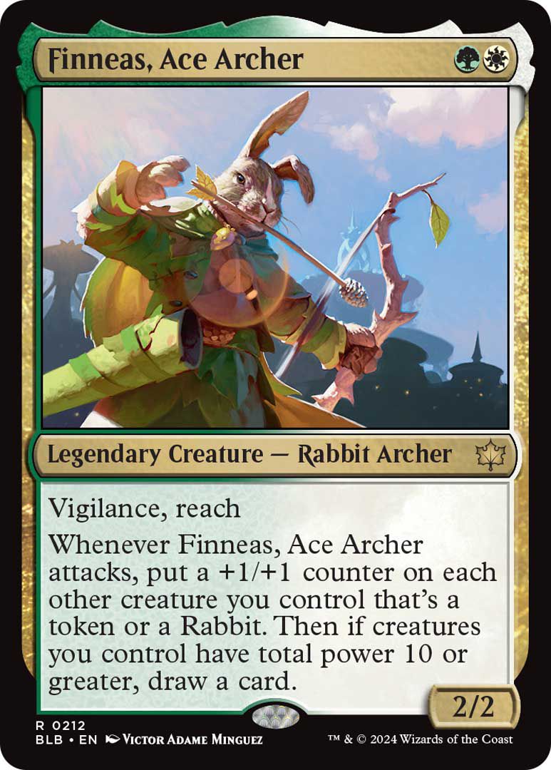 Finneas, l'archer as, est une créature légendaire, un archer lapin, doté de vigilance et de portée, ainsi que de pouvoirs supplémentaires. 