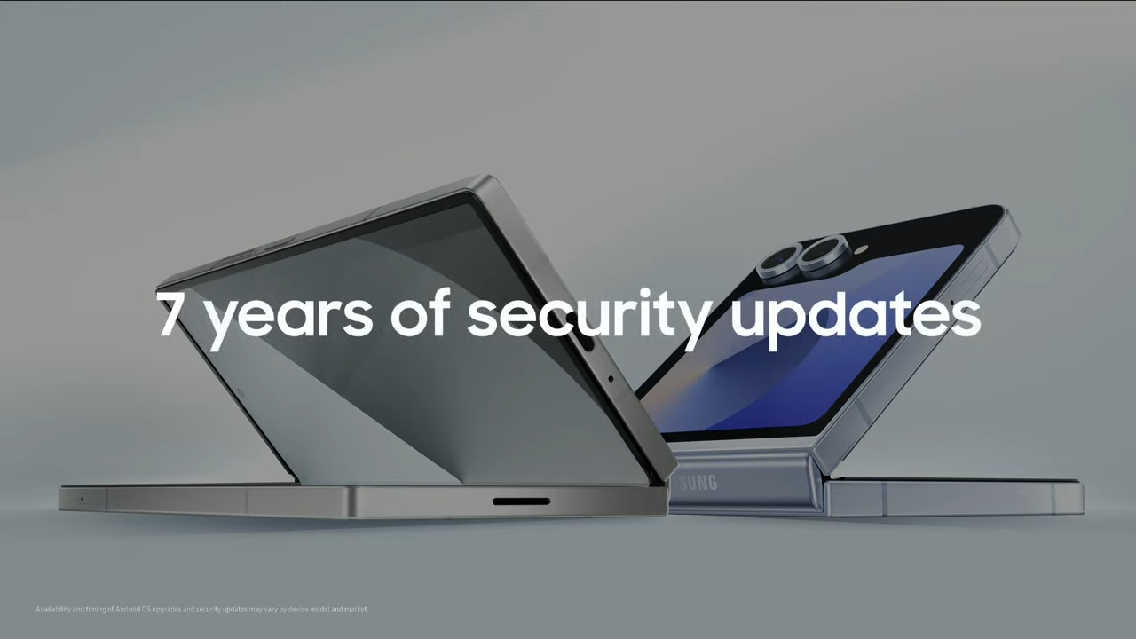 Les téléphones Galaxy Z bénéficieront de 7 ans de mises à jour de sécurité.
