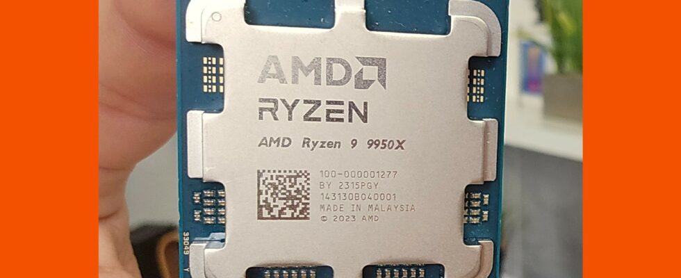 Non, un AMD Ryzen 9 9950X n'a ​​pas été trouvé dans un avion