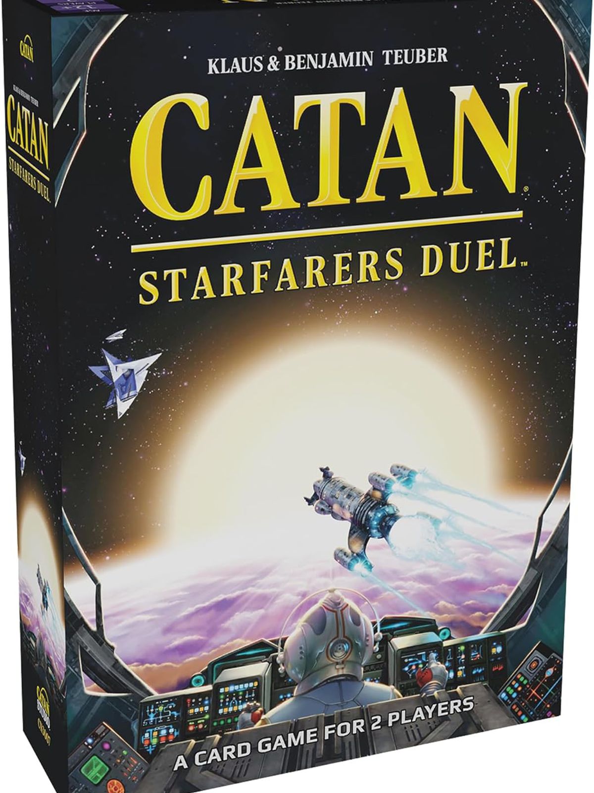 La boîte du jeu de cartes Catan Starfarers Duel