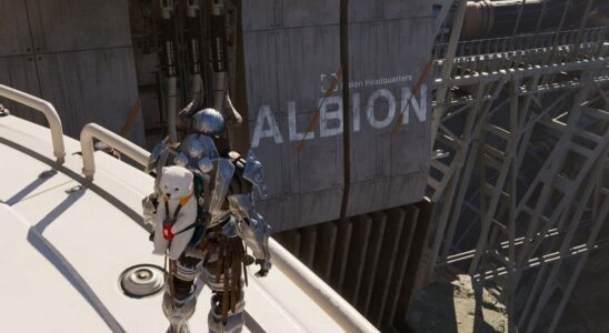 Ajax stares at the Albion sign in The First Descendant