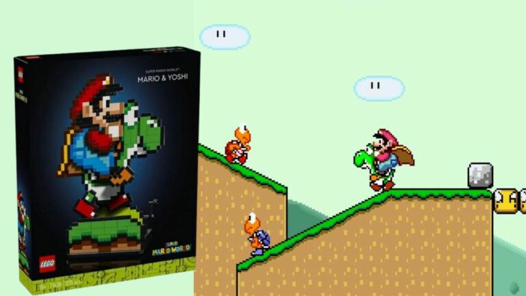 Des fuites dévoilent l'emblématique ensemble LEGO Mario et Yoshi de Super Mario World
