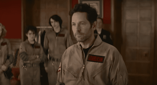 Paul Rudd in Ghostbusters looking frustrated