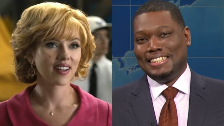 Scarlett Johansson in Fly Me to the Moon and Michael Che on Saturday Night Live