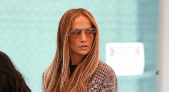 Jennifer Lopez on the street in sunglasses