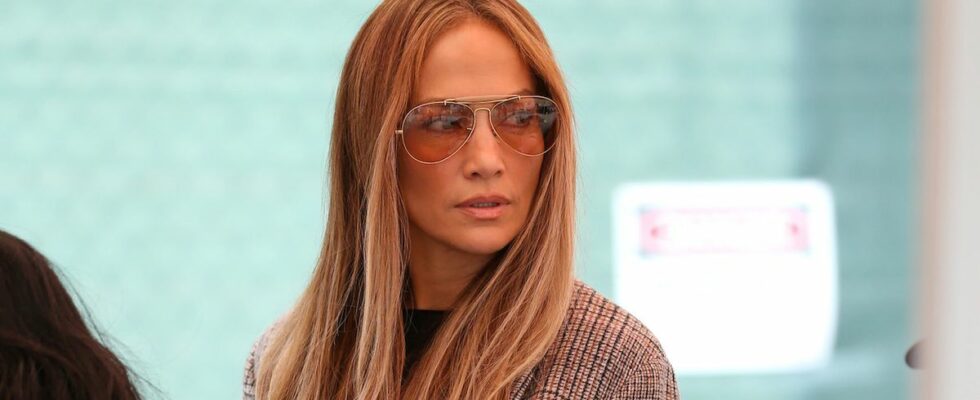 Jennifer Lopez on the street in sunglasses