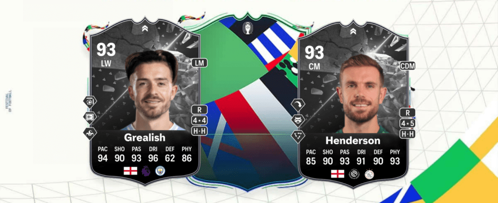 An image of Grealish and Henderson Showdown SBC solutions in EA FC 24