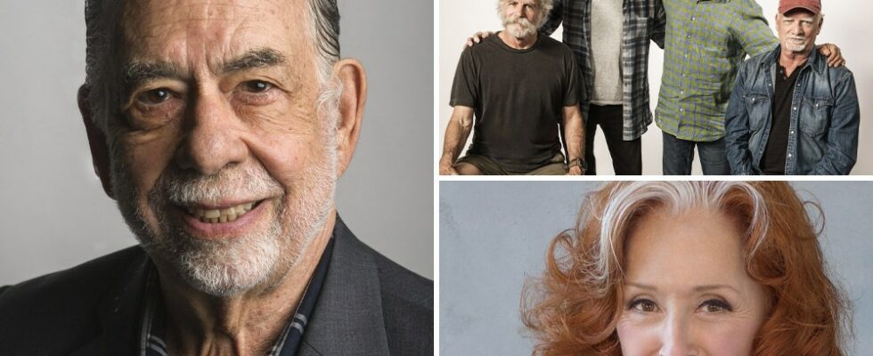 Francis Ford Coppola, Grateful Dead, Bonnie Raitt et bien d'autres recevront les Kennedy Center Honors Plus de Variety Les plus populaires À lire absolument Inscrivez-vous aux bulletins d'information de Variety Plus de nos marques