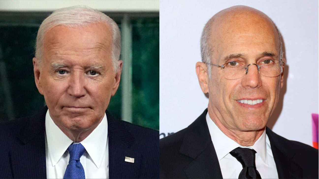 Joe Biden and Jeffrey Katzenberg