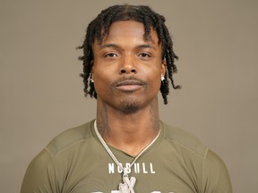 L'arrière défensif Khyree Jackson pose pour un portrait au NFL football Combine, mercredi 28 février 2024, à Indianapolis.