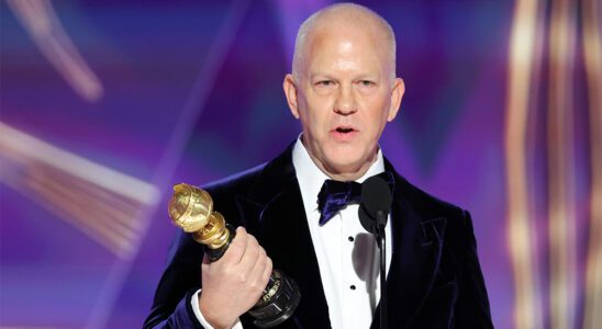 BEVERLY HILLS, CALIFORNIA - JANUARY 10: 80th Annual GOLDEN GLOBE AWARDS -- Pictured: Honoree Ryan Murphy accepts the Carol Burnett Award onstage at the 80th Annual Golden Globe Awards held at the Beverly Hilton Hotel on January 10, 2023 in Beverly Hills, California. -- (Photo by Rich Polk/NBC via Getty Images)