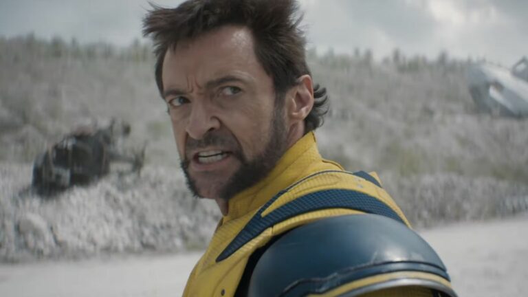 Hugh Jackman in his yellow Wolverine suit for Deadpool 3