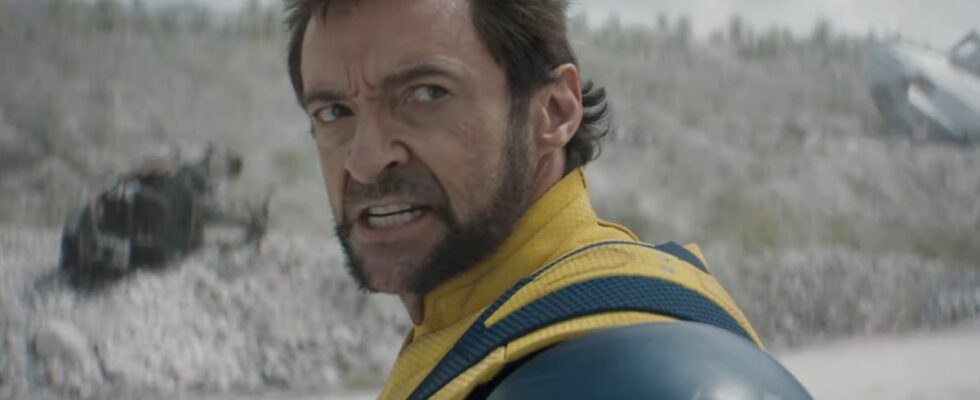 Hugh Jackman in his yellow Wolverine suit for Deadpool 3