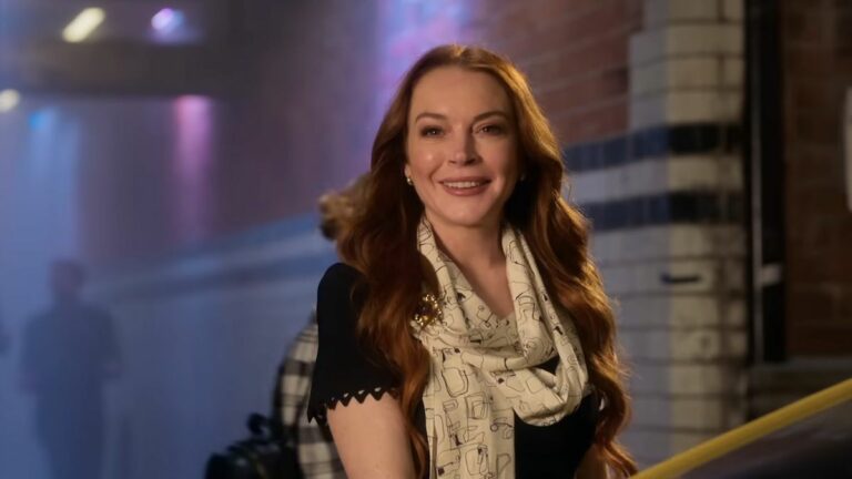 Lindsay Lohan smiling in Irish Wish